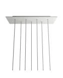Rechteckiges XXL 7-Loch und 6 Seitenlöchern Lampenbaldachin Kit, Rose-One-Abdeckung, Abmessungen 675 x 225 mm