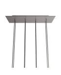 Rechteckiges XXL 8-Loch und 6 Seitenlöchern Lampenbaldachin Kit, Rose-One-Abdeckung, Abmessungen 675 x 225 mm