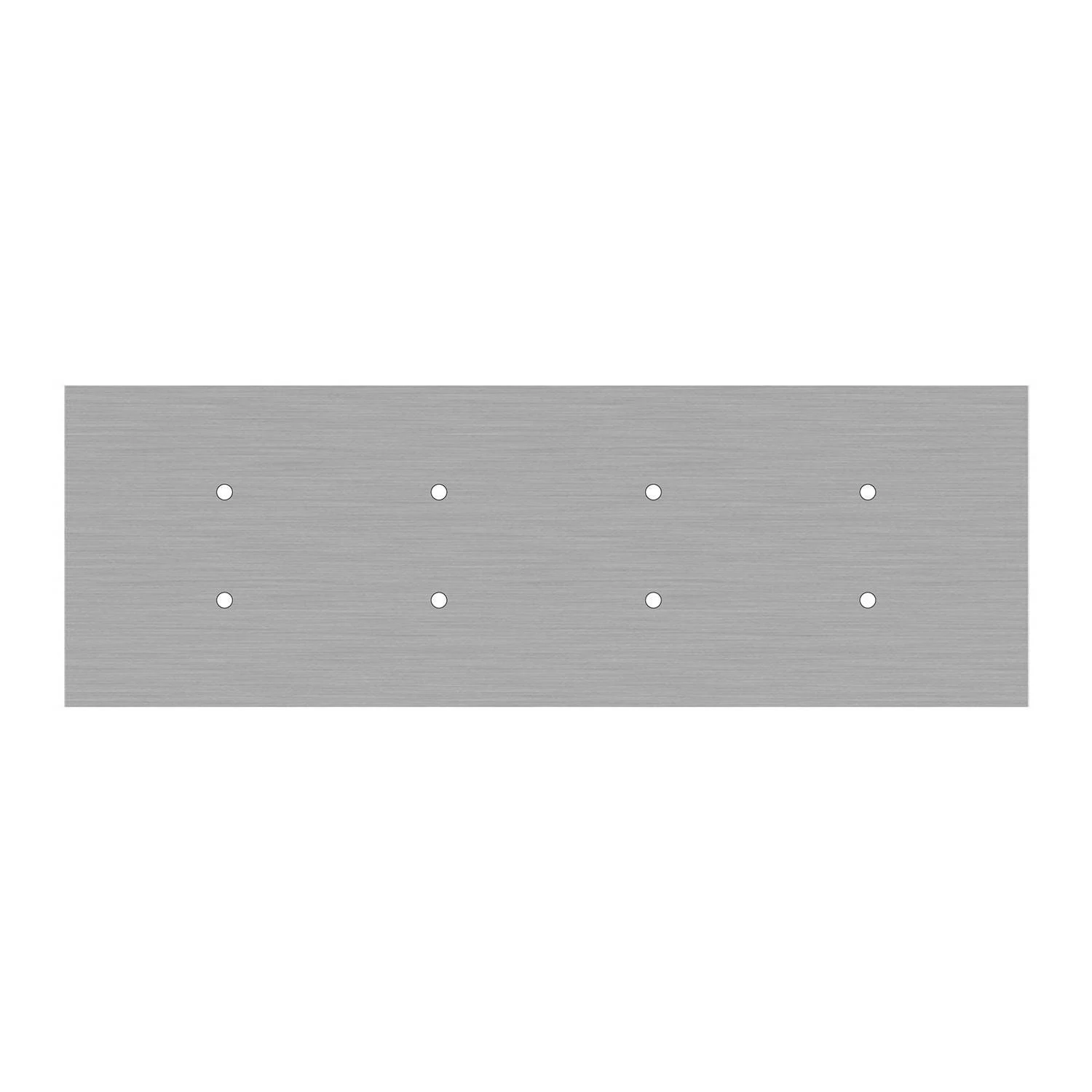 Rechteckiges XXL 8-Loch und 6 Seitenlöchern Lampenbaldachin Kit, Rose-One-Abdeckung, Abmessungen 675 x 225 mm