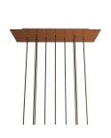 Rechteckiges XXL 10-Loch und 6 Seitenlöchern Lampenbaldachin Kit, Rose-One-Abdeckung, Abmessungen 675 x 225 mm