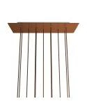 Rechteckiges XXL 11-Loch und 6 Seitenlöchern Lampenbaldachin Kit, Rose-One-Abdeckung, Abmessungen 675 x 225 mm