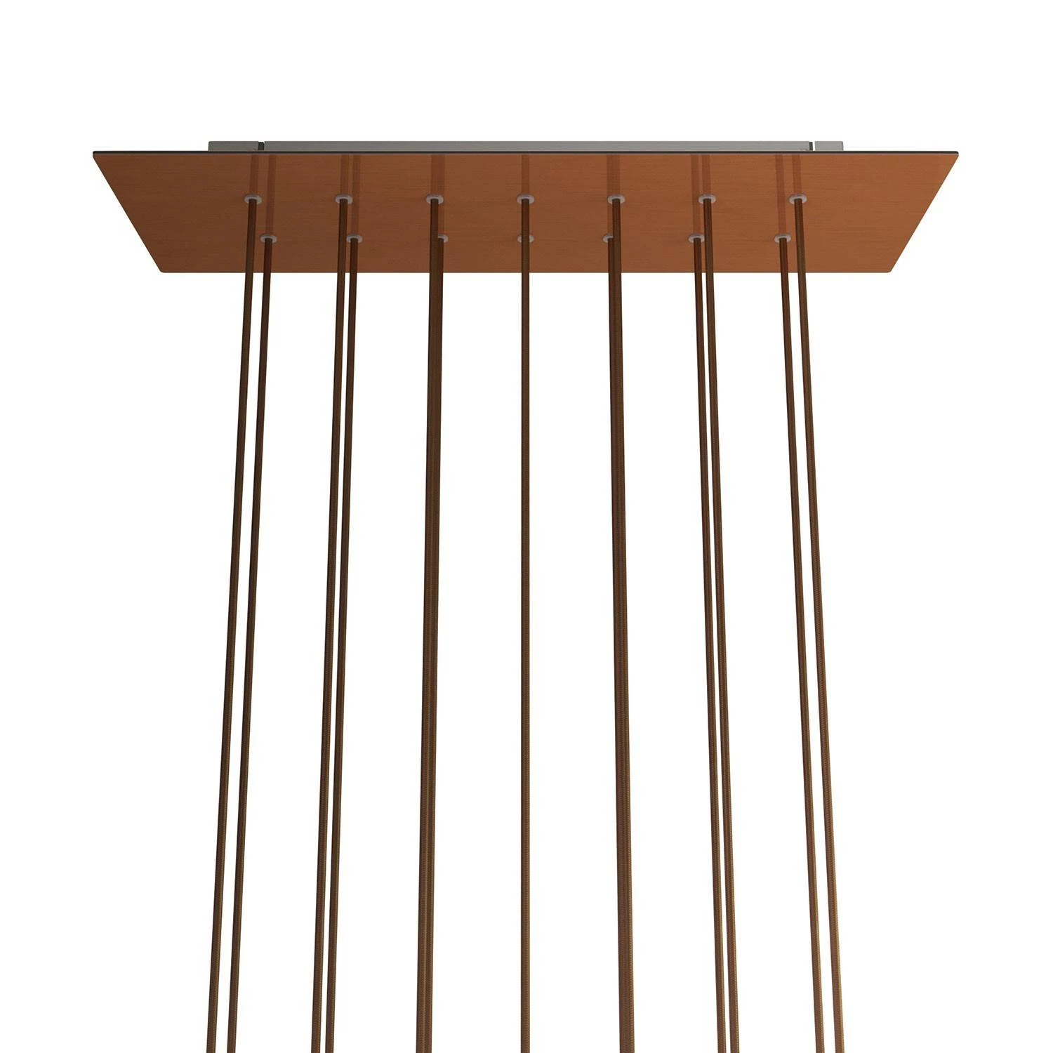 Rechteckiges XXL 14-Loch und 6 Seitenlöchern Lampenbaldachin Kit, Rose-One-Abdeckung, Abmessungen 675 x 225 mm