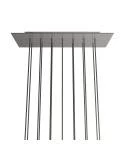 Rechteckiges XXL 14-Loch und 6 Seitenlöchern Lampenbaldachin Kit, Rose-One-Abdeckung, Abmessungen 675 x 225 mm