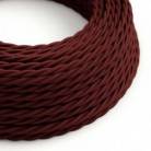 Textilkabel, bordeaux-rot glänzend - Das Original von Creative-Cables - TM19 geflochten 2x0,75mm / 3x0,75mm