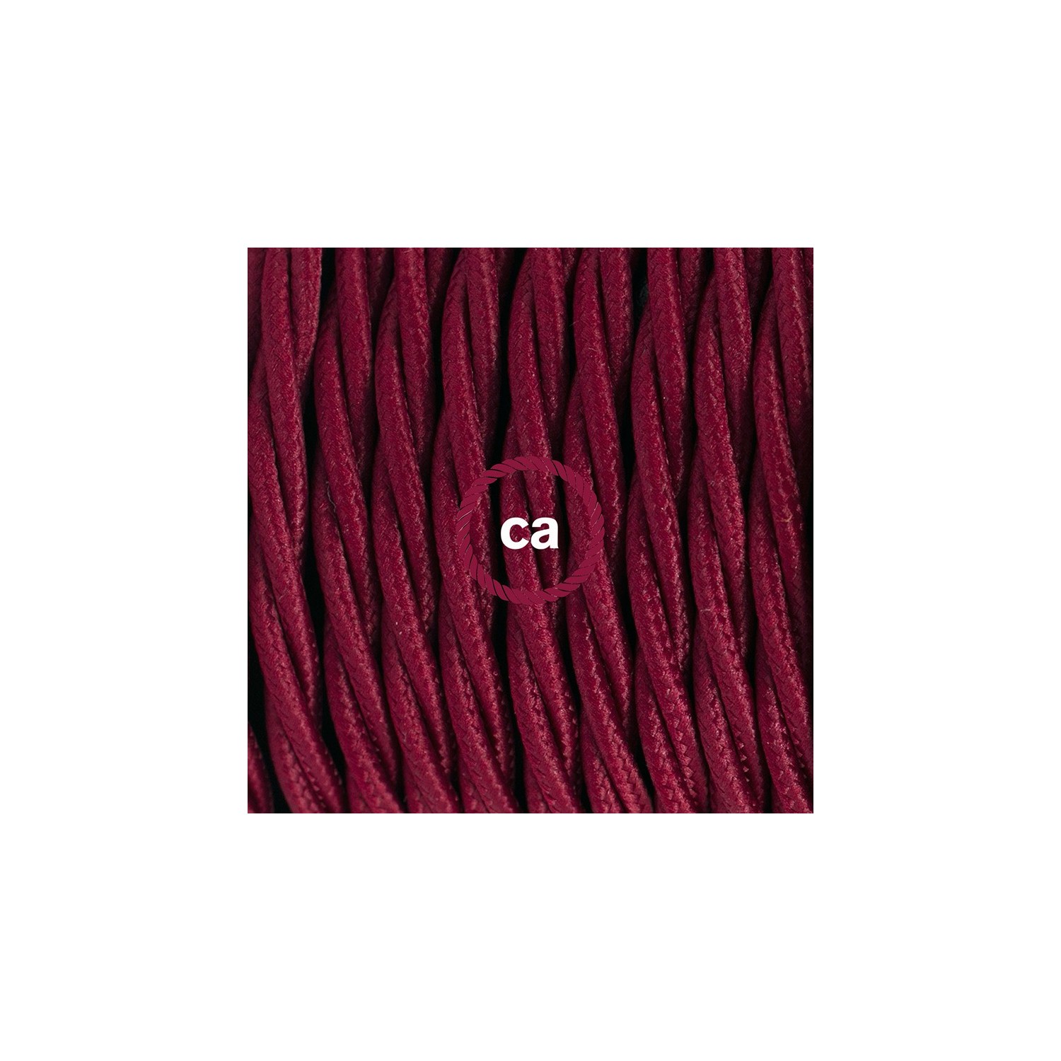 Zuleitung für Tischleuchten TM19 Bordeaux Seideneffekt 1,80 m. Wählen Sie aus drei Farben bei Schalter und Stecke.