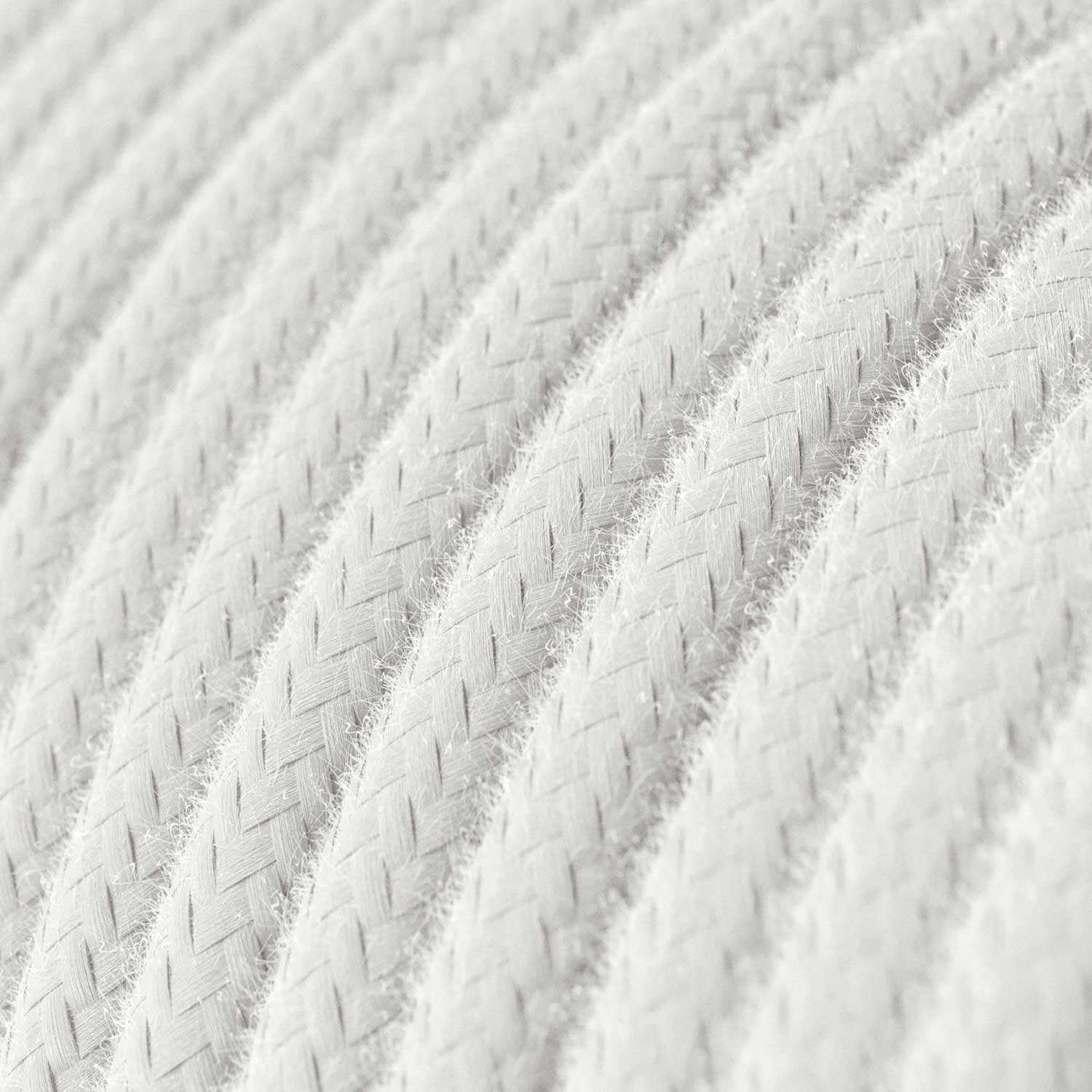 Textilkabel, lichtweiß, aus Baumwolle - Das Original von Creative-Cables - RC01 rund 2x0,75mm / 3x0,75mm