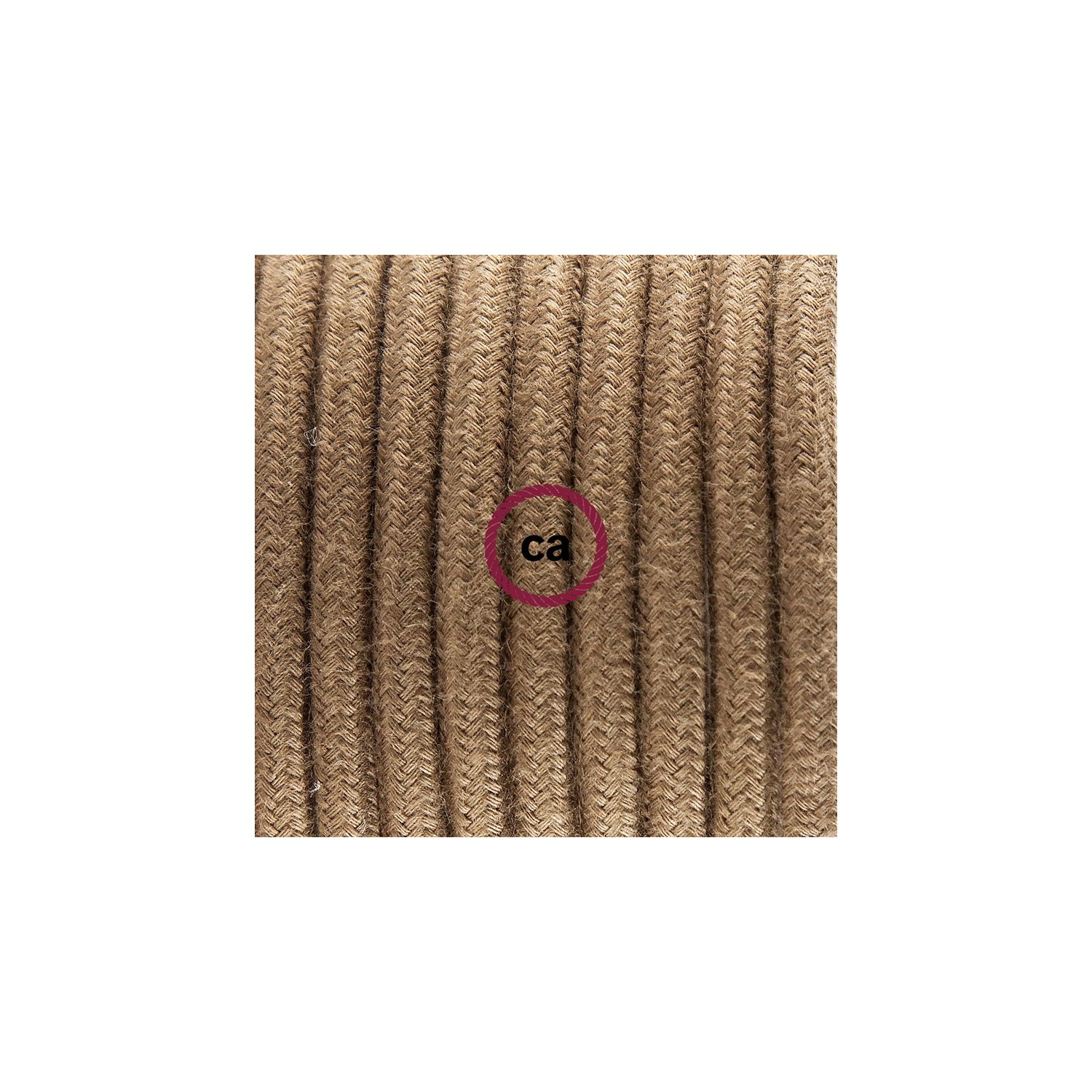 Zuleitung für Tischleuchten RC13 Braun Baumwolle 1,80 m. Wählen Sie aus drei Farben bei Schalter und Stecke.