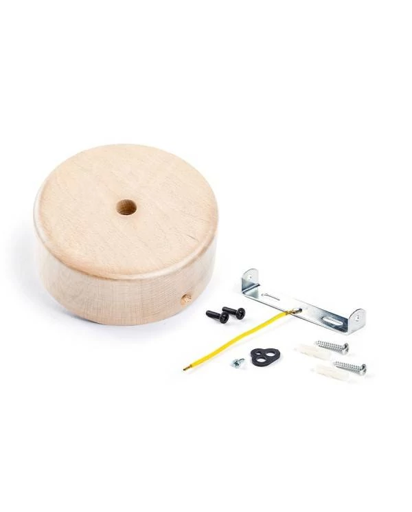 Kit runder Mini-Baldachin aus Holz mit einem zentralen Loch