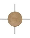 Kit runder Mini-Baldachin aus Holz mit 4 seitlichen Löchern (Auslassverbindung)