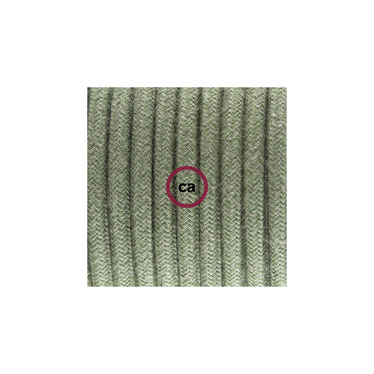 Stehleuchte Anschlussleitung RC63 Grüngrau Baumwolle 3 m. Wählen Sie aus drei Farben bei Schalter und Stecke.