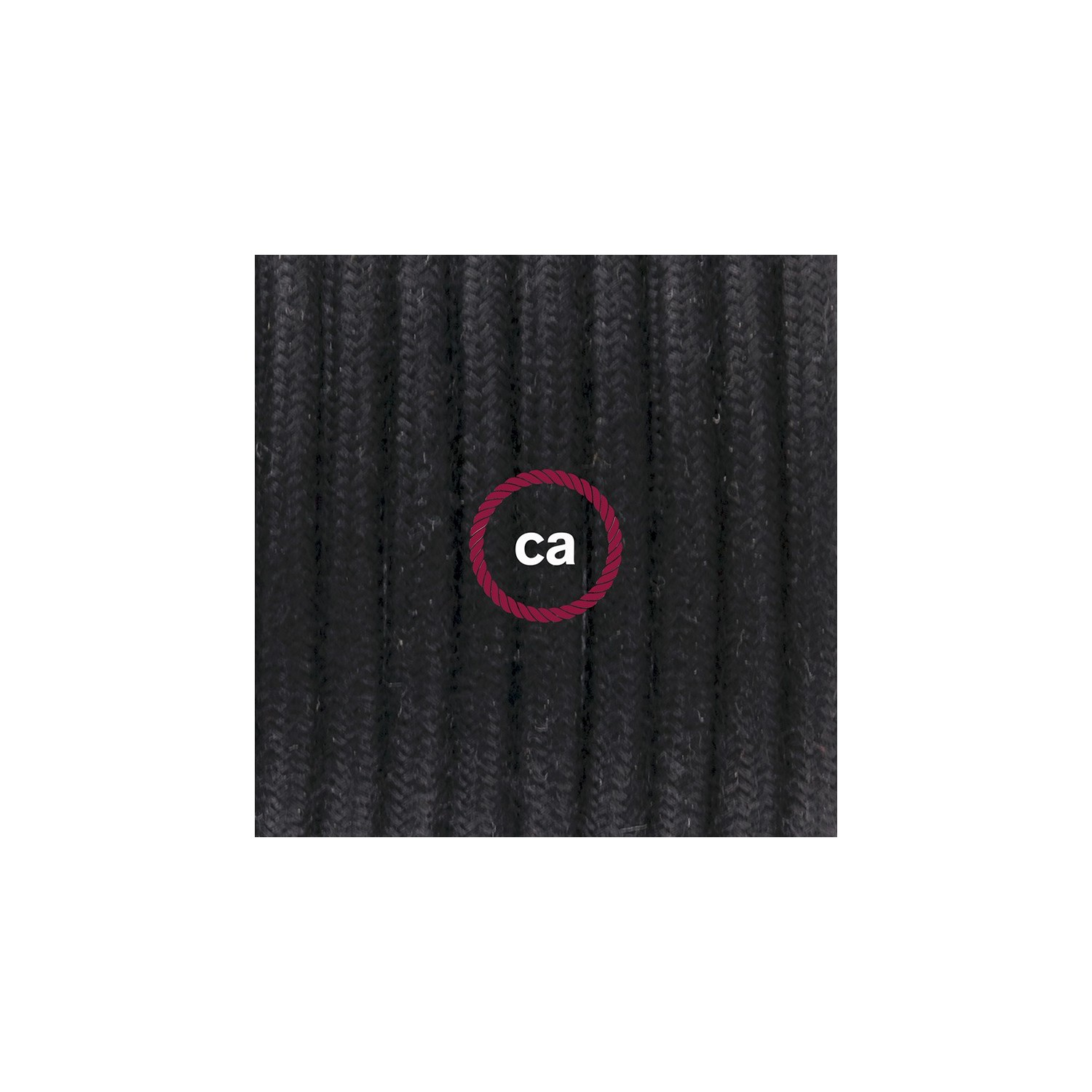 Zuleitung für Tischleuchten RC04 Schwarz Baumwolle 1,80 m. Wählen Sie aus drei Farben bei Schalter und Stecke.