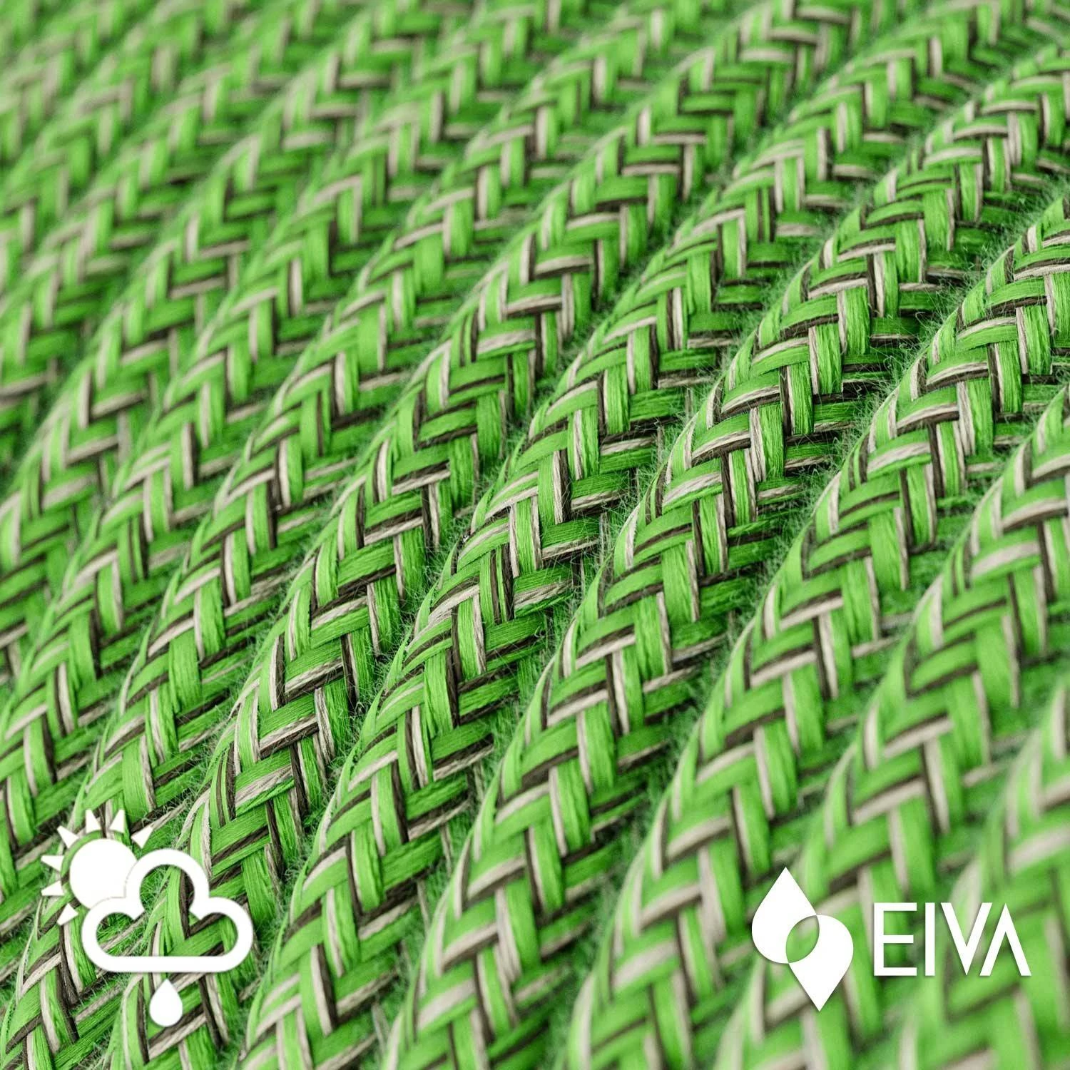 Snake Eiva Pastel, tragbare Außenleuchte, 5m Textilkabel, wasserdichte IP65 Lampenfassung und Stecker