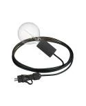 Snake Eiva Elegant, tragbare Außenleuchte, 5m Textilkabel, wasserdichte IP65 Lampenfassung und Stecker