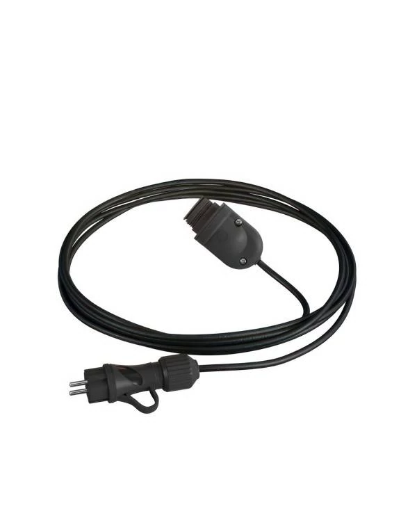 Snake Eiva, tragbare Außenleuchte, 5m Textilkabel, wasserdichte IP65 Lampenfassung und Stecker