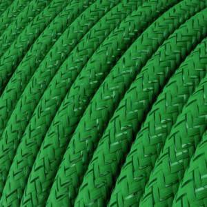 Textilkabel, grasgrün glänzend, mit Glitzer-Effekt - Das Original von Creative-Cables - RL06 rund 2x0,75mm / 3x0,75mm