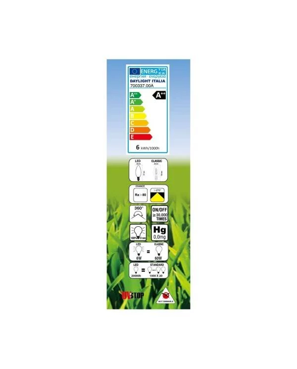 Filament LED-Glühbirne Olive, Klar 6W 806Lm E14 2700K