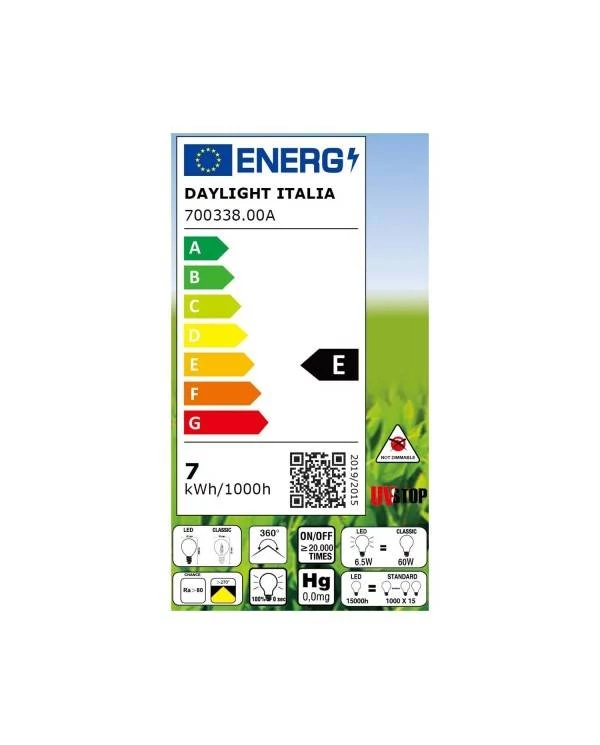 Kugelförmige Filament LED-Glühbirne, Klar 6.5W 806Lm E14 2700K