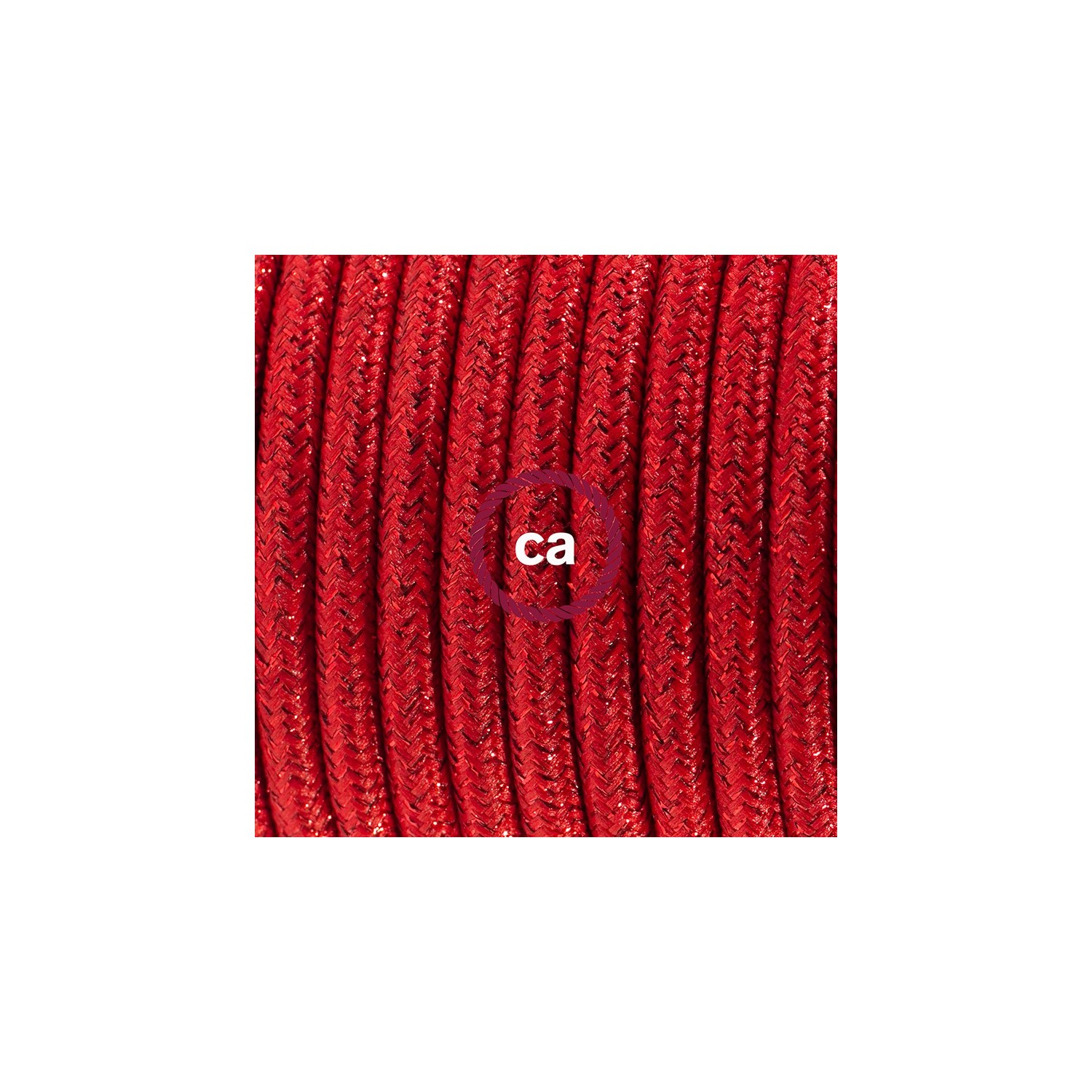 Stehleuchte Anschlussleitung RL09 Rot Geglittert Seideneffekt 3 m. Wählen Sie aus drei Farben bei Schalter und Stecke.