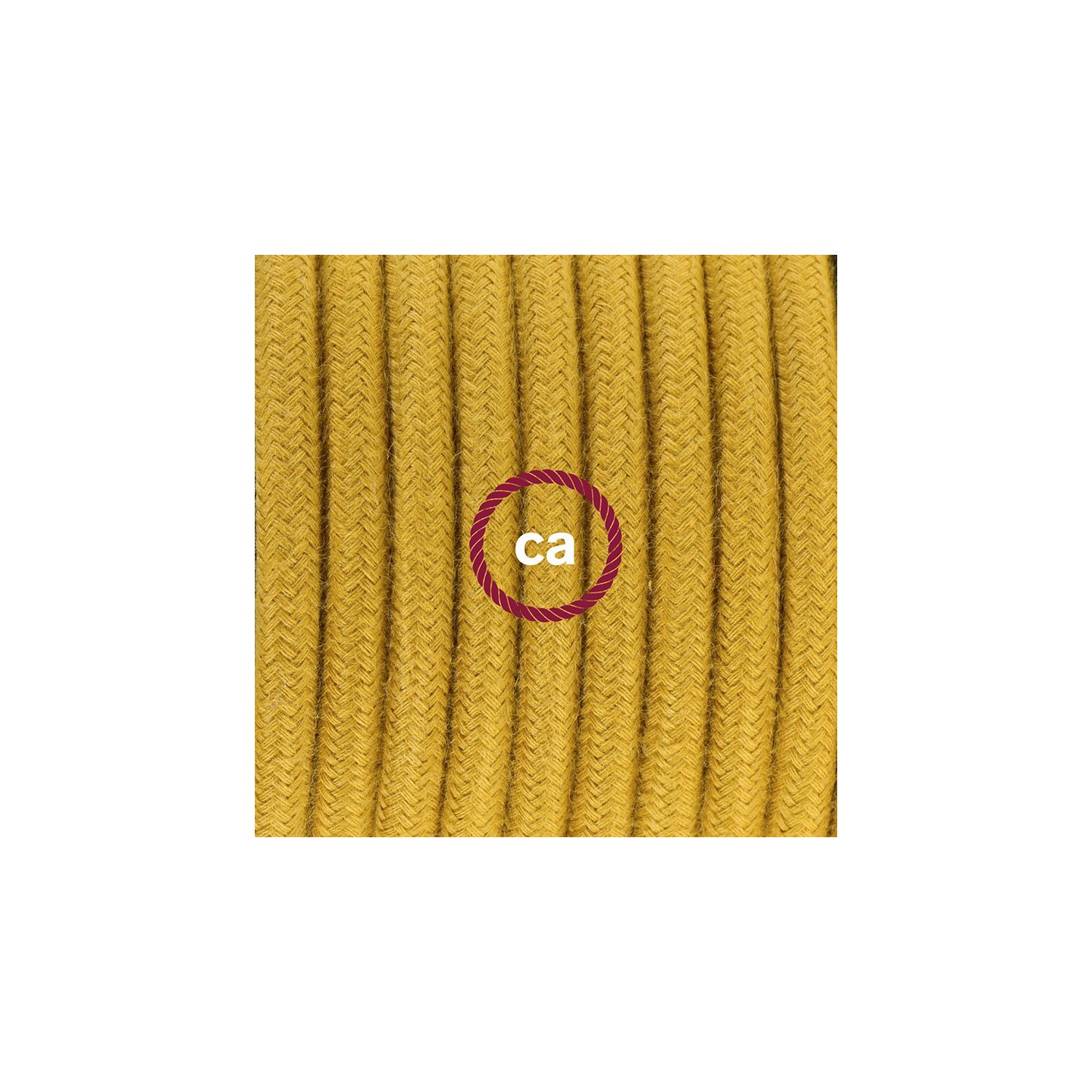 Zuleitung für Tischleuchten RC31 Goldener Honig Baumwolle 1,80 m. Wählen Sie aus drei Farben bei Schalter und Stecke.
