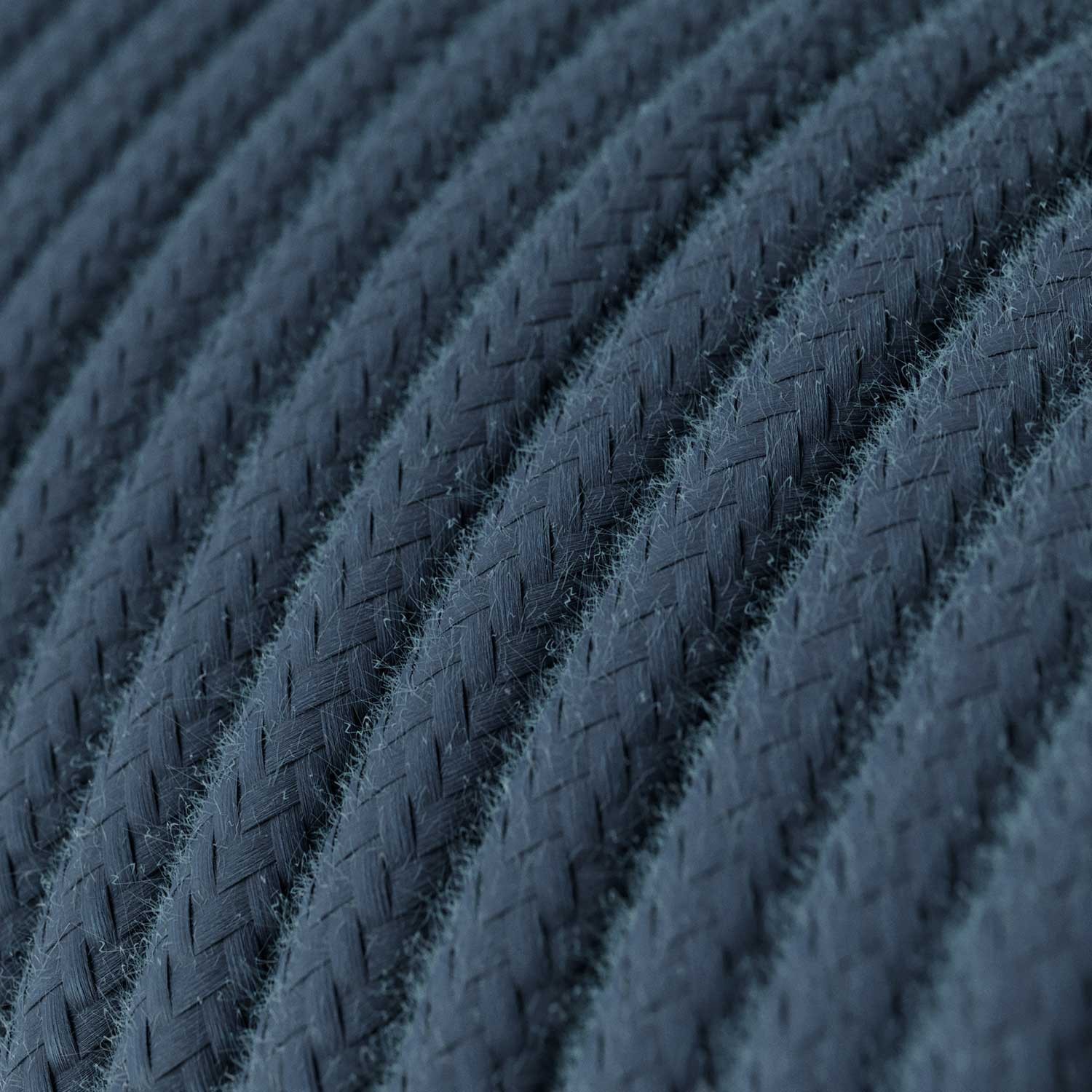 Textilkabel, steingrau, aus Baumwolle - Das Original von Creative-Cables - RC30 rund 2x0.75mm / 3x0.75mm