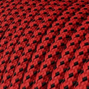 Textilkabel, Red Devil glänzend, 3D - Das Original von Creative-Cables - RT94 rund 2x0.75mm / 3x0.75mm