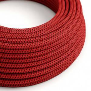 Textilkabel, Red Devil glänzend, 3D - Das Original von Creative-Cables - RT94 rund 2x0.75mm / 3x0.75mm