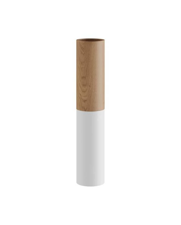 Tub-E14, Rohr aus Holz und Metall für Strahler mit E14 Lampenfassung mit Doppelklemmring