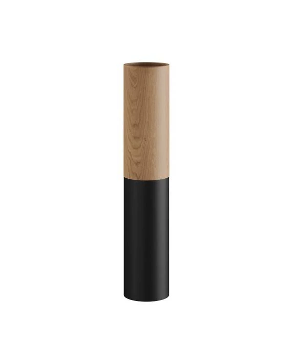 Tub-E14, Rohr aus Holz und Metall für Strahler mit E14 Lampenfassung mit Doppelklemmring