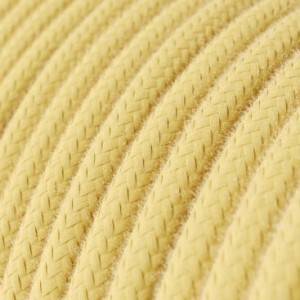 Textilkabel, pastellgelb, aus Baumwolle - Das Original von Creative-Cables - RC10 rund 2x0.75mm / 3x0.75mm