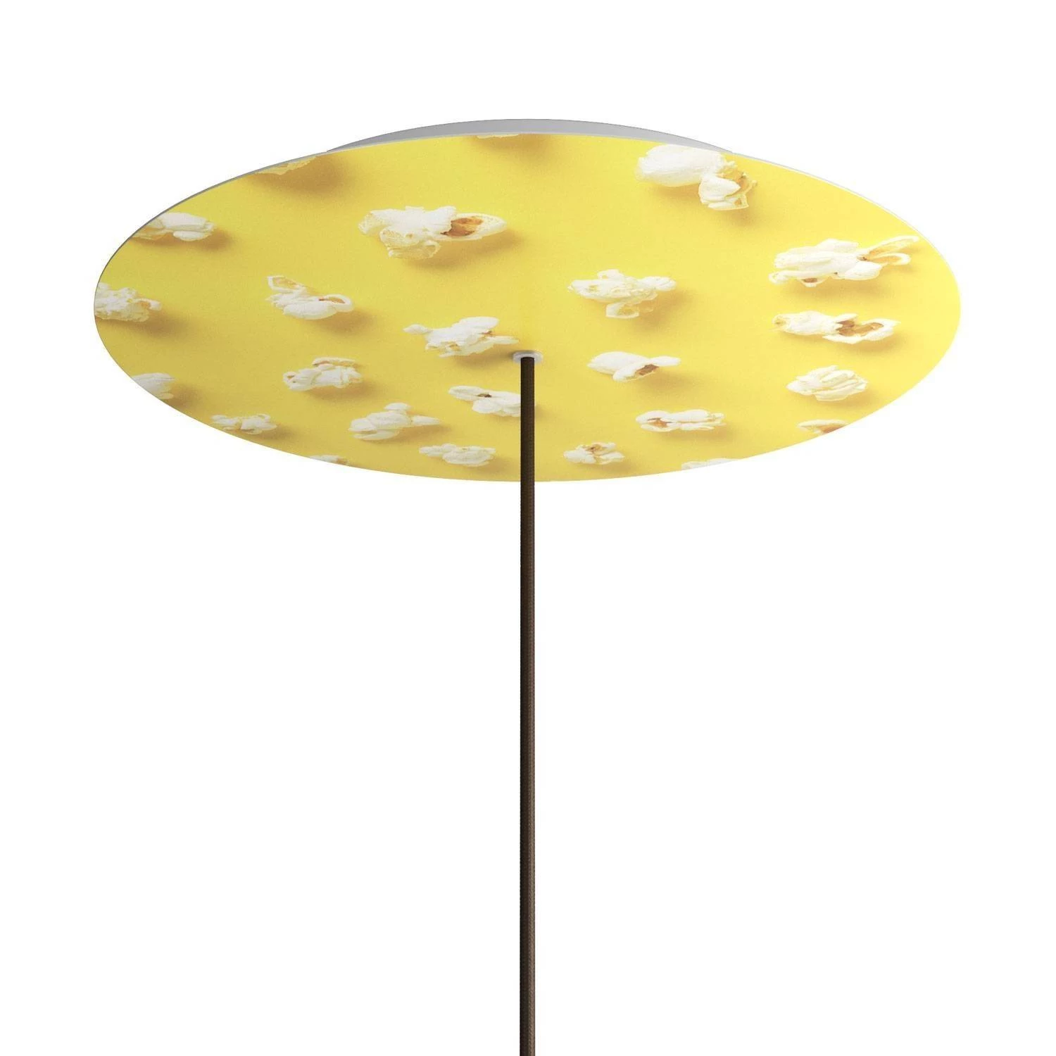 Rundes XXL 1-Loch und 4 Seitenlöchern Lampenbaldachin Kit, Rose-One-Abdeckung, 400 mm Durchmesser - PROMO - Pop-Corn