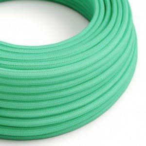 Textilkabel, aquamarin-grün glänzend - Das Original von Creative-Cables - RH69 rund 2x0,75mm / 3x0,75mm