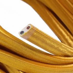 Elektrokabel überzogen mit Goldfarbigem CM05 Textil für Lichterketten