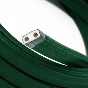 Elektrokabel überzogen mit Dunkelgrünem CM21 Textil für Lichterketten