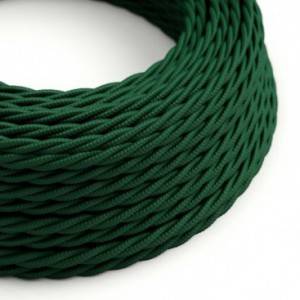 Textilkabel, tannengrün glänzend - Das Original von Creative-Cables - TM21 geflochten 2x0.75mm / 3x0.75mm