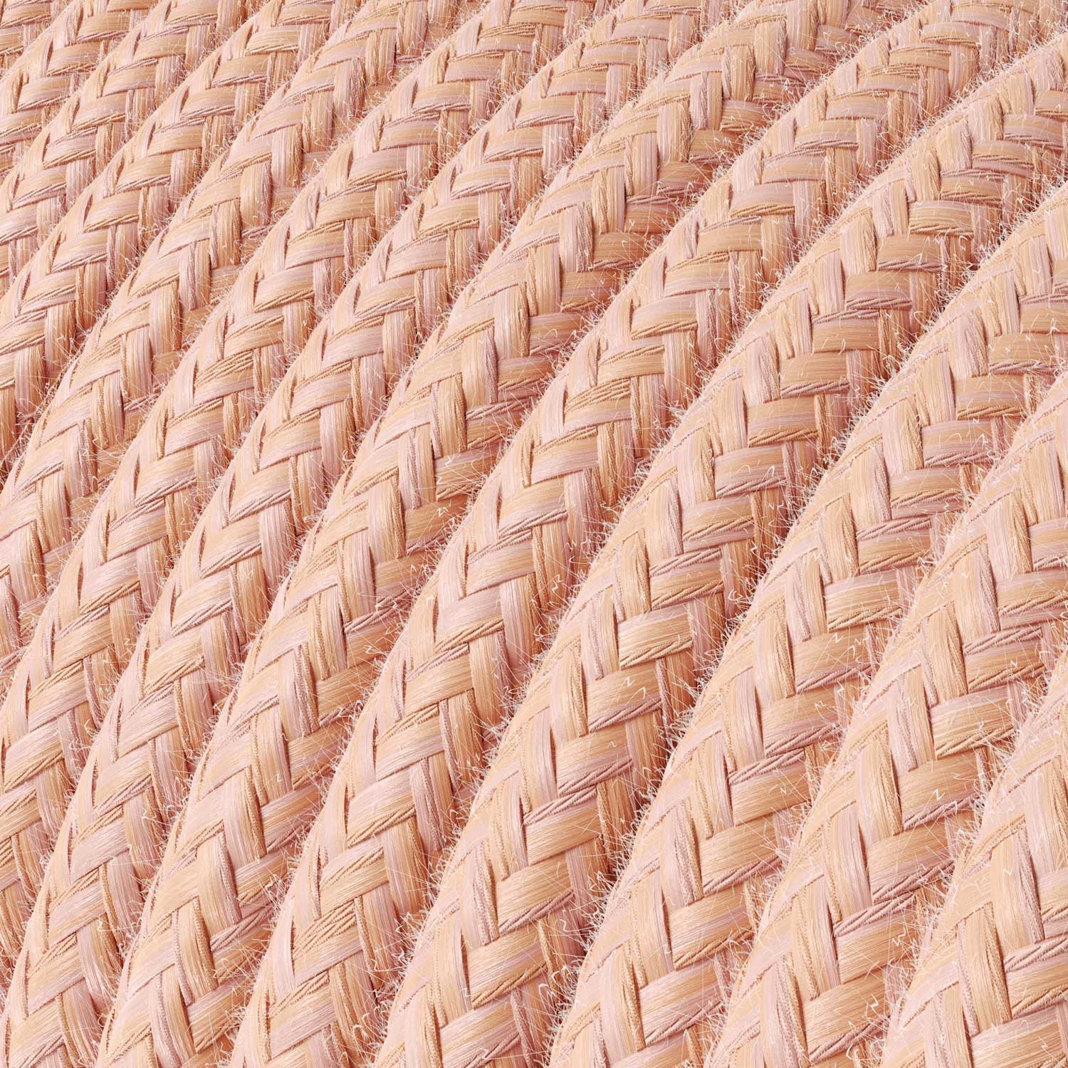 Textilkabel, lachsrosa, aus Baumwolle - Das Original von Creative-Cables - RX13 rund 2x0.75mm / 3x0.75mm