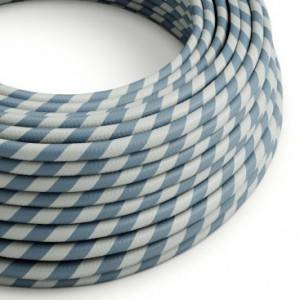 Textilkabel, avioblau-hellblau glänzend Vertigo - Das Original von Creative-Cables - ERM40 rund 2x0.75mm / 3x0.75mm
