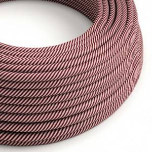 Textilkabel, rosa-granatrot glänzend Vertigo - Das Original von Creative-Cables - ERM47 rund 2x0.75mm / 3x0.75mm