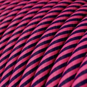 Textilkabel, fuchsienrosa-dunkellila glänzend Vertigo - Das Original von Creative-Cables - ERM50 rund 2x0.75mm / 3x0.75mm