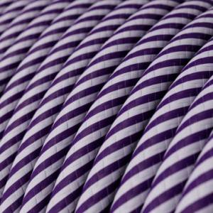 Textilkabel, lavendel-dunkellila glänzend Vertigo - Das Original von Creative-Cables - ERM52 rund 2x0,75mm / 3x0,75mm