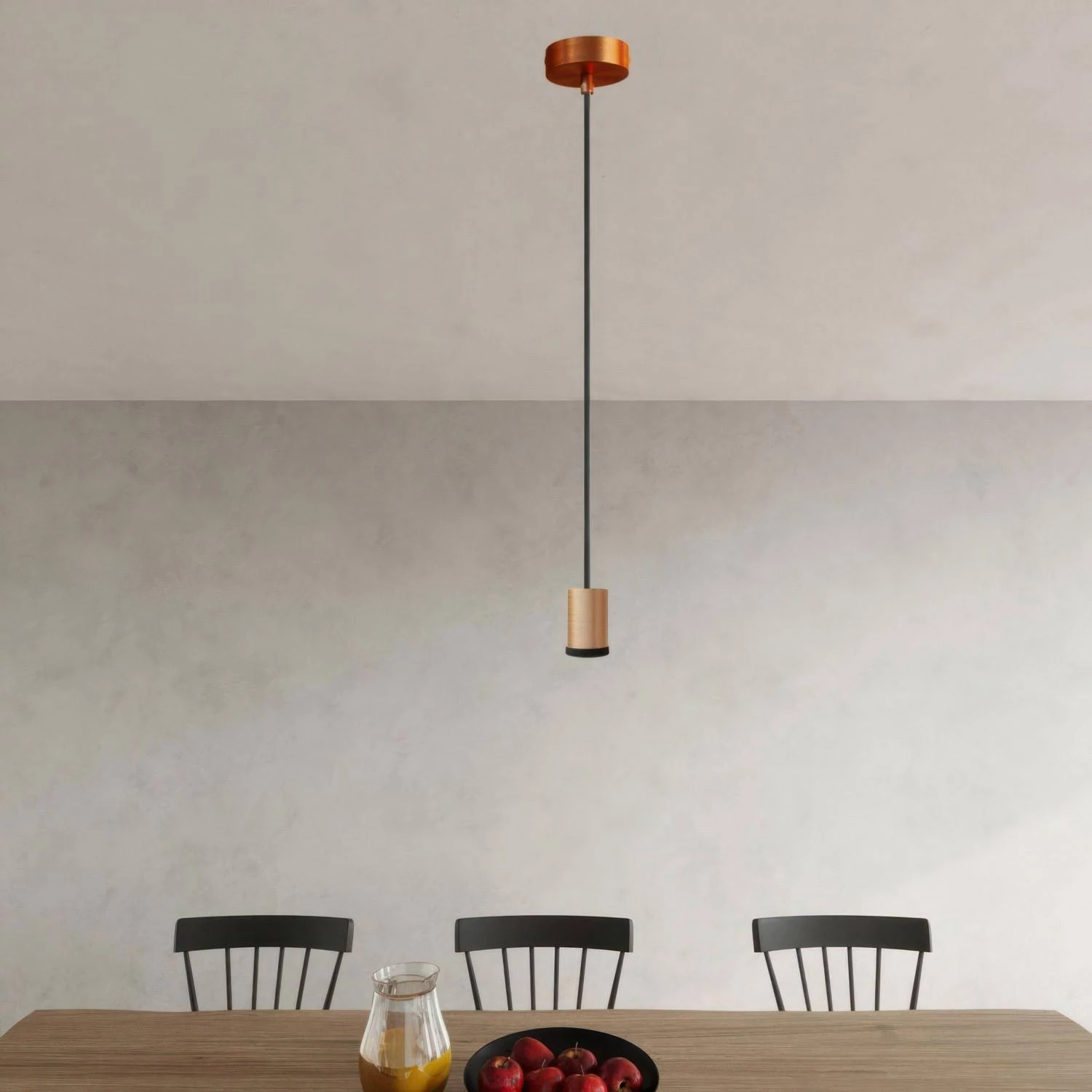 Einfach-Pendelleuchte mit Mini Strahler Spotlight GU1d0