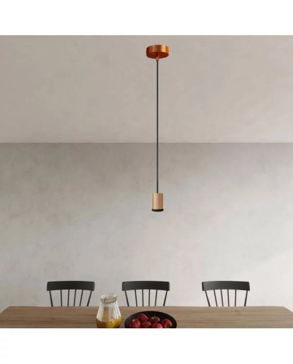 Einfach-Pendelleuchte mit Mini Strahler Spotlight GU1d0