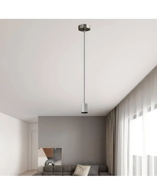 Einfach-Pendelleuchte mit Mini Strahler Spotlight GU1d0