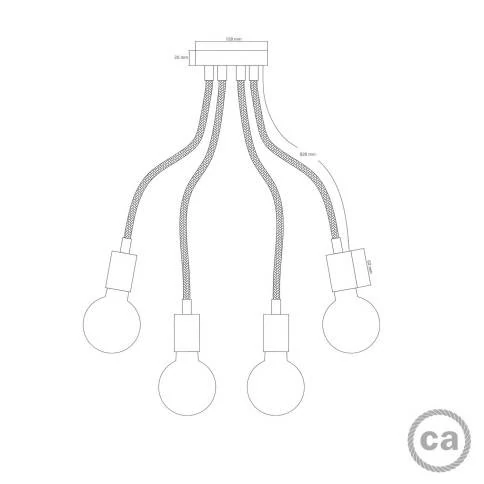 Fermaluce Classic 90° aus Porzellan, verstellbare Wandleuchte mit E27-Gewinde-Fassung