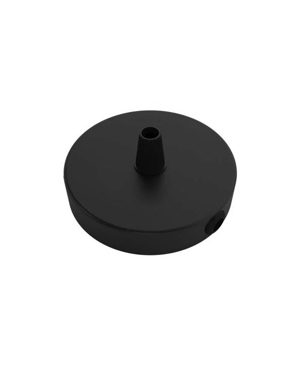Kit runder Mini Lampenbaldachin aus Metall mit 1 zentralen Loch und 2 Seitenlöchern