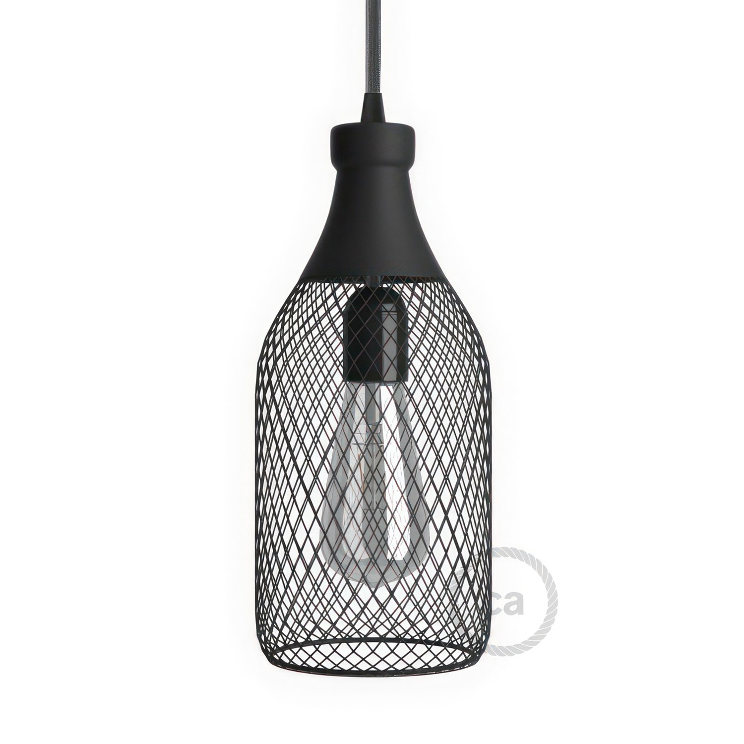 Flaschenförmiger Lampenschirmkäfig Jéroboam aus Metall