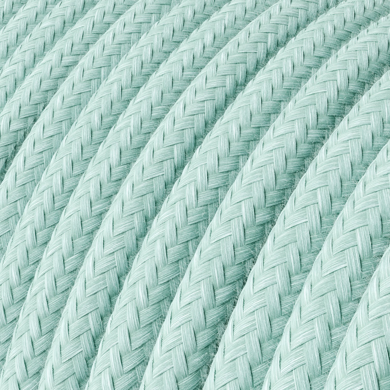 Textilkabel, seladon-grün, aus Baumwolle - Das Original von Creative-Cables - RC18 rund 2x0.75mm / 3x0.75mm