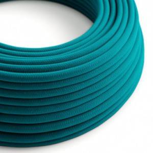 Textilkabel, cerulean-blau, aus Baumwolle - Das Original von Creative-Cables - RC21 rund 2x0.75mm / 3x0.75mm