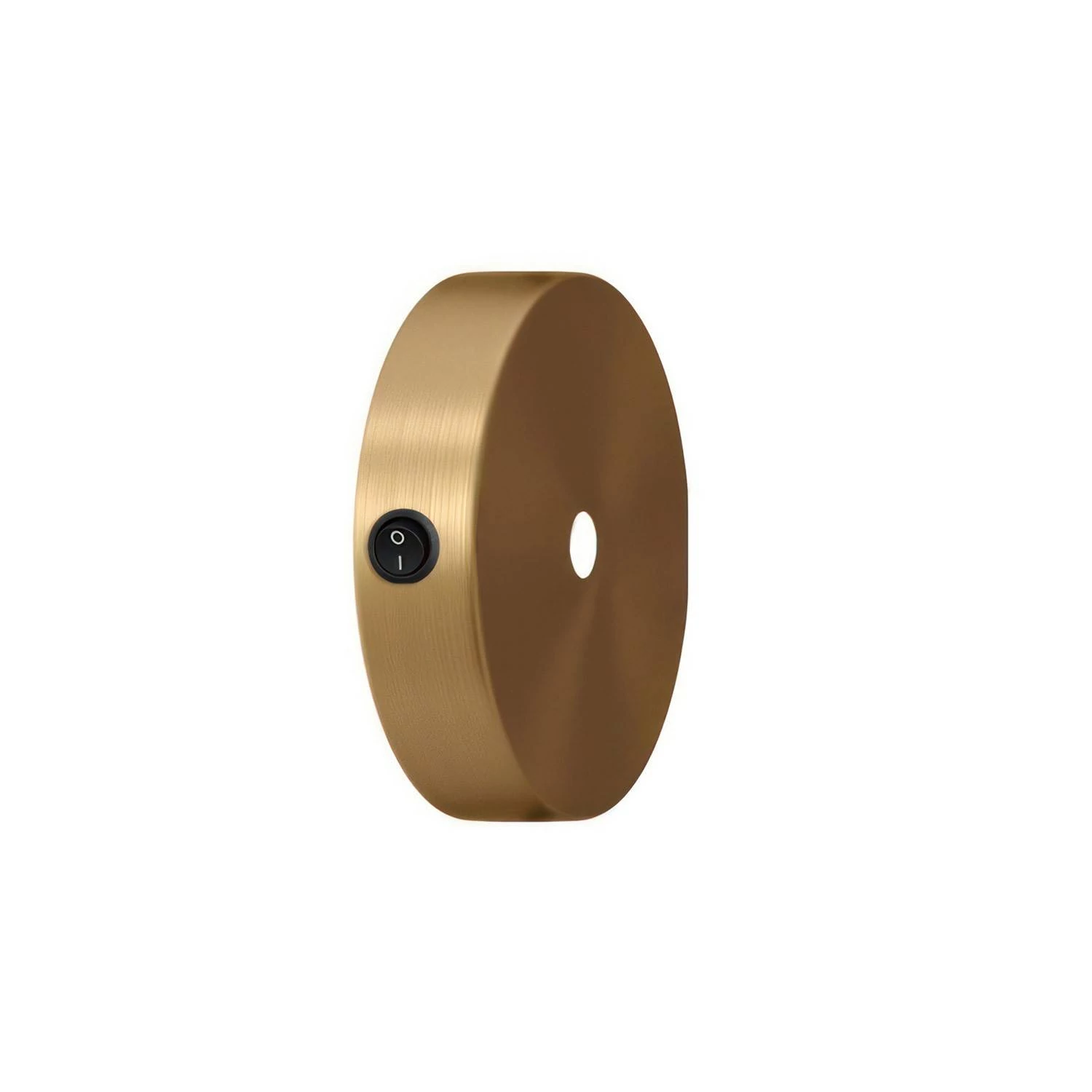 Kit zylinderförmiger Mini Metall-Lampenbaldachin mit Schalter - Bronze satiniert