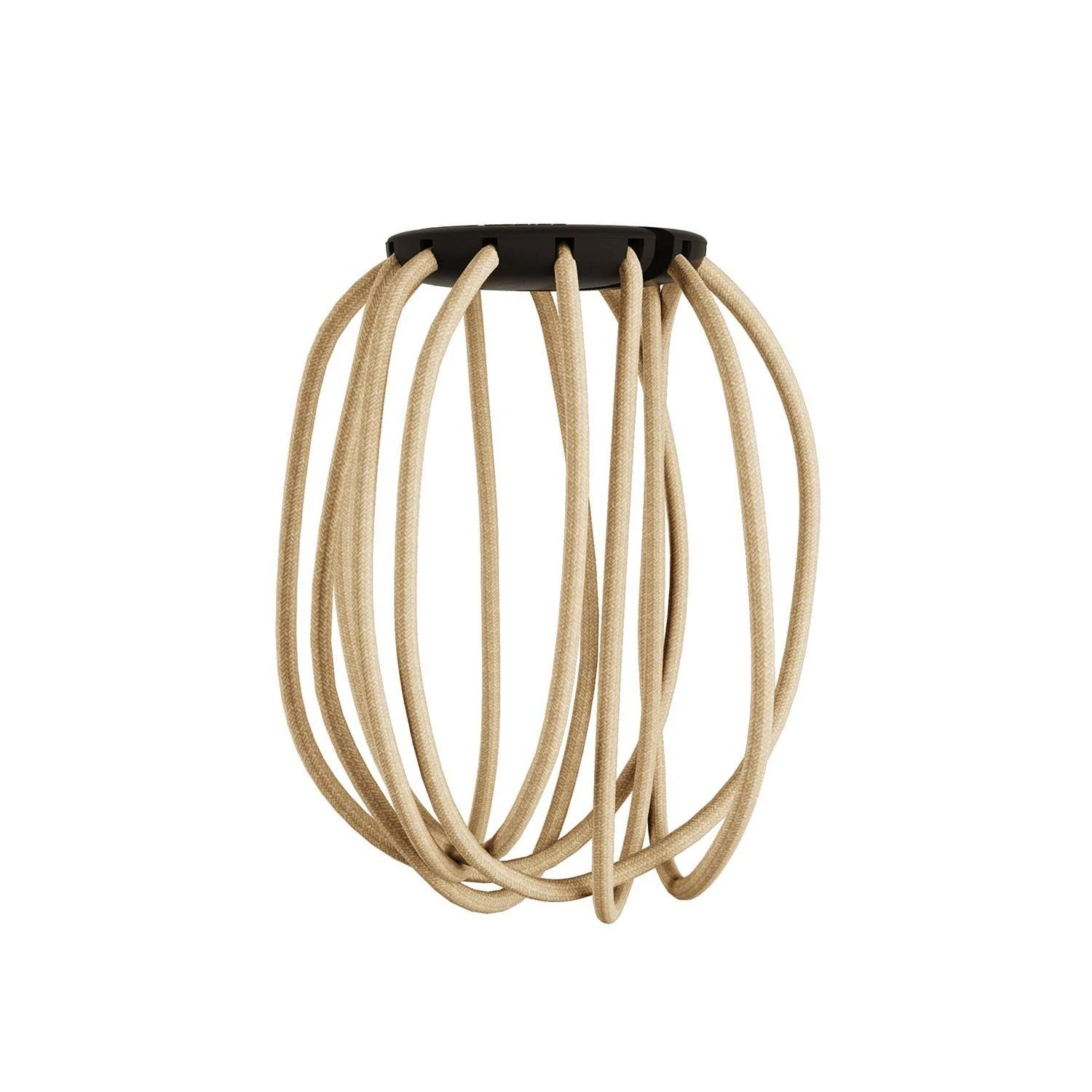 Lampenschirm Cablò in schwarz, 50 cm - Jute