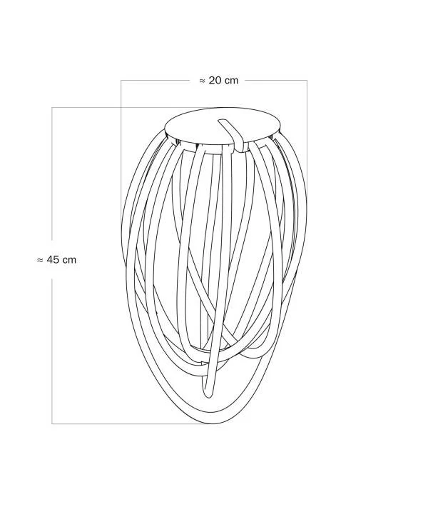 Lampenschirm Cablò, mehrfarbig, 100 cm
